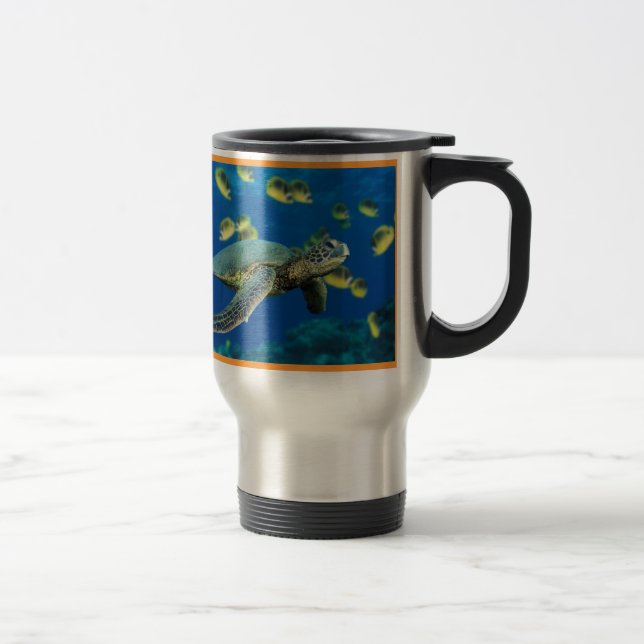 Taza De Viaje Tortuga de mar verde (Derecha)