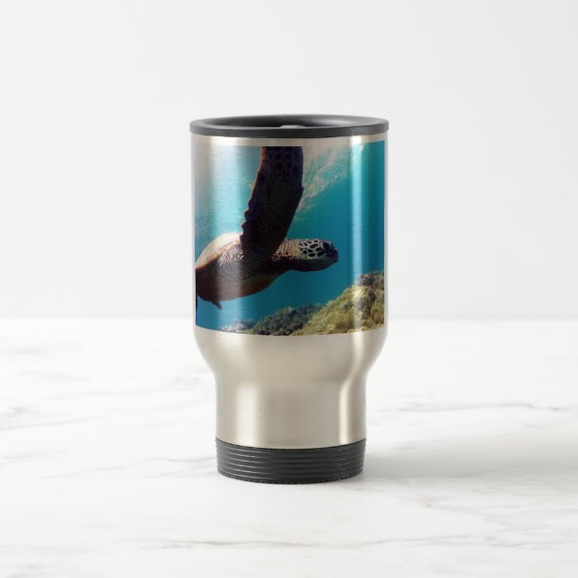Taza De Viaje Tortuga verde hawaiana (Centro)