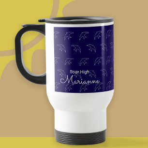 Taza De Viaje Trama de Tragón de Tragón Azul Moderno