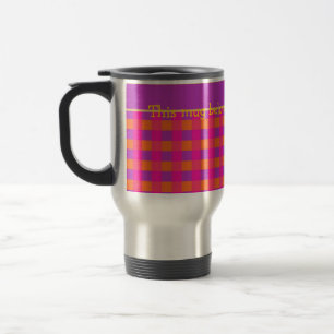 Taza De Viaje Trama de viaje rosa, Naranja y morado