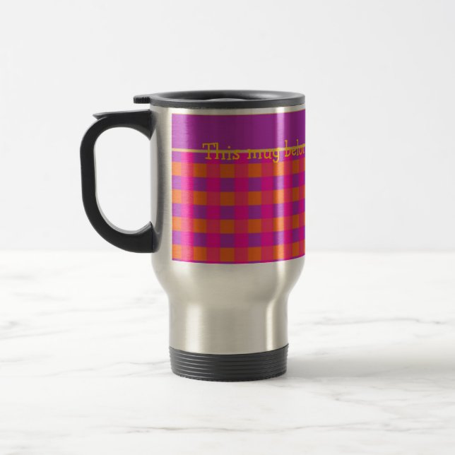 Taza De Viaje Trama de viaje rosa, Naranja y morado (Izquierda)