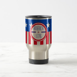 Taza De Viaje Trampa patriótica de viaje de American 1776