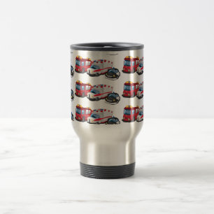 Taza De Viaje transporte de la policía, ambulancia y bomberos