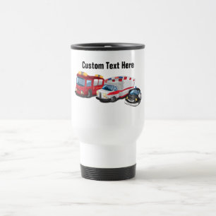 Taza De Viaje transporte de la policía, ambulancia y bomberos