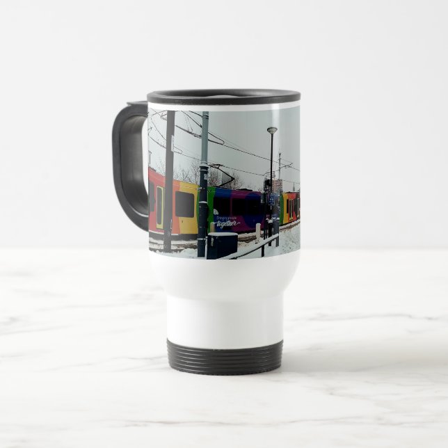 Taza De Viaje Tranvía a rayas (Anverso izquierdo)