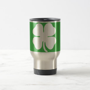 Taza De Viaje Traslado de hojas de trébol blanco/trinquete para 