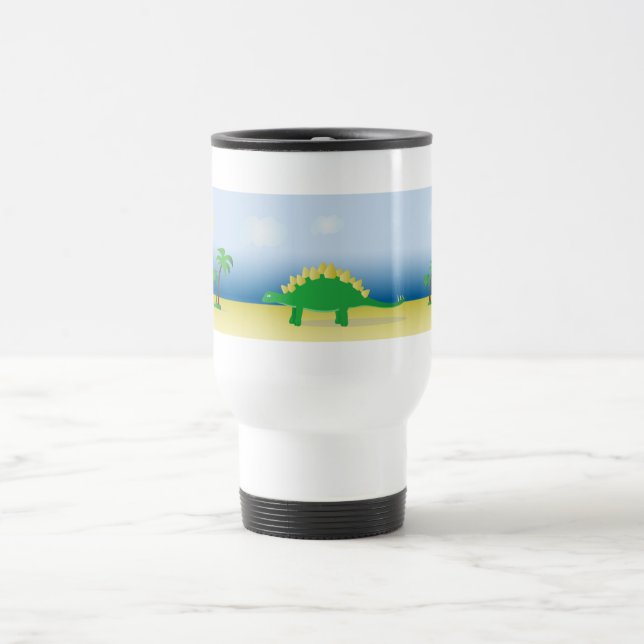 Taza De Viaje Travel mug with Stegosaurus Jascaro Graphics (Centro)