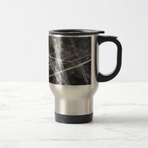 Taza De Viaje Travesías de chorro en blanco y negro
