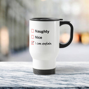 Taza De Viaje Travieso o Bueno - Puedo Explicar