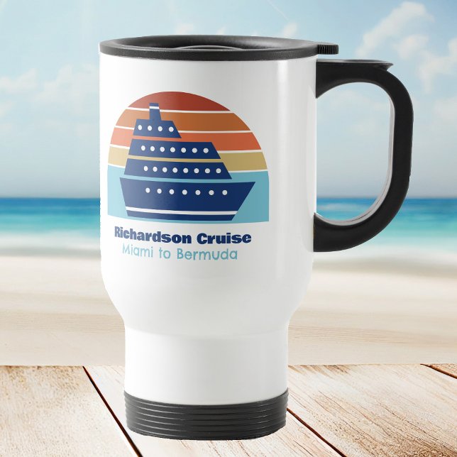 Taza De Viaje Trayecto de la familia de cruceros Cute Cruise Tra (Subido por el creador)