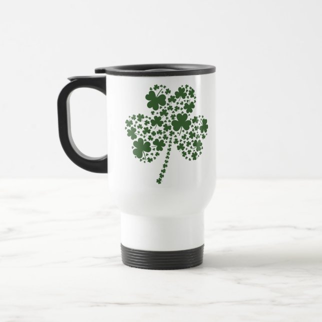 Taza De Viaje Trébol irlandés del trébol del día de St Patrick (Izquierda)