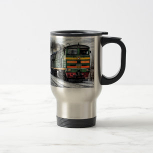 Taza De Viaje Tren de Vapor Ferrocarril Locomotora Steampunk Des
