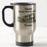 Taza De Viaje Tren de vapor vintage fácilmente Distraído Por, Añ<br><div class="desc">Distracción fácil por trenes - Añadir nombre y cambiar cualquier texto - - Ver Lots More Train Theme Gifts in my store - ¡Echa un vistazo AHORA! - ¡habrá algo que amas!</div>