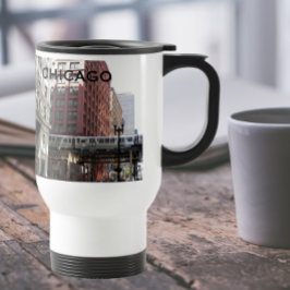 Taza De Viaje Tren en bucle elevado de Chicago