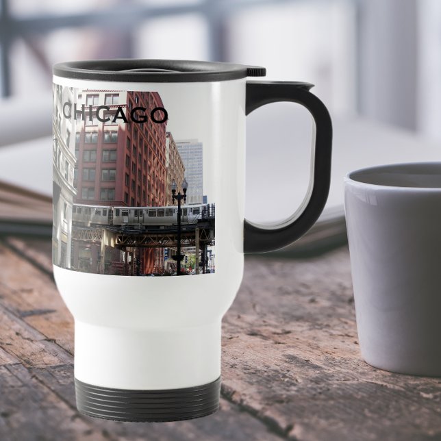 Taza De Viaje Tren en bucle elevado de Chicago (In Situ)