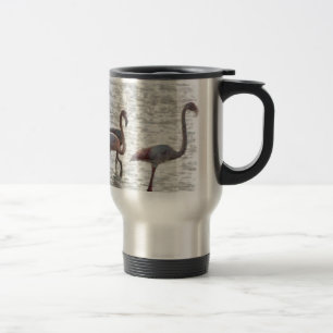 Taza De Viaje Tres flamencos acuáticos