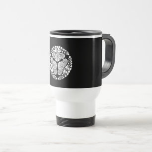 Taza De Viaje Tres flores de paulownia, cabezas hacia afuera