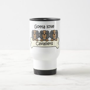 Taza De Viaje Tres perros de aguas de rey Charles arrogantes