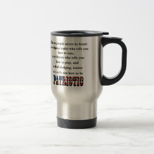 Taza De Viaje Tres personas nunca confían: