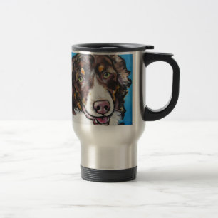 Taza De Viaje Tri pastor australiano del chocolate