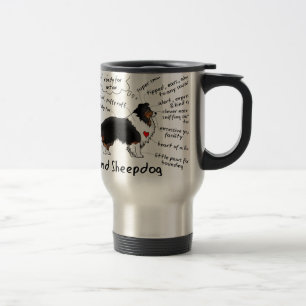 Taza De Viaje Tri sheltie negro