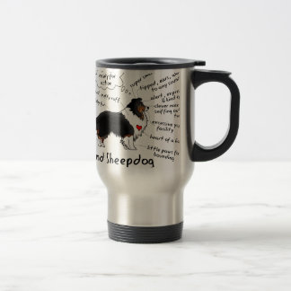 Taza De Viaje Tri sheltie negro
