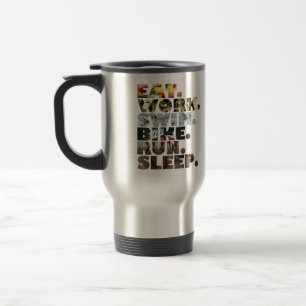 Taza De Viaje Triathlete come vida de cada día del sueño del