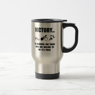 Taza De Viaje Triathlon de la victoria