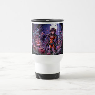 Taza De Viaje Trick o Treat Halloween Zombis con el cerebro