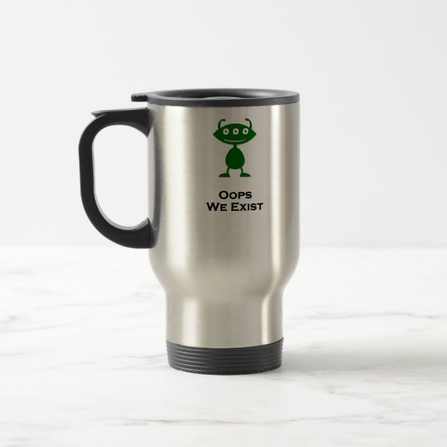 Taza De Viaje Triple Oops oculares Existimos verde (Izquierda)