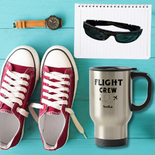 Taza De Viaje Tripulación de Vuelo de Viaje Avión Volando Vacaci