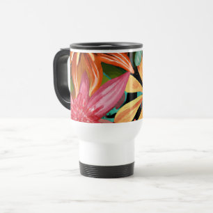 Taza De Viaje tropical/hawaiano/floral/floral