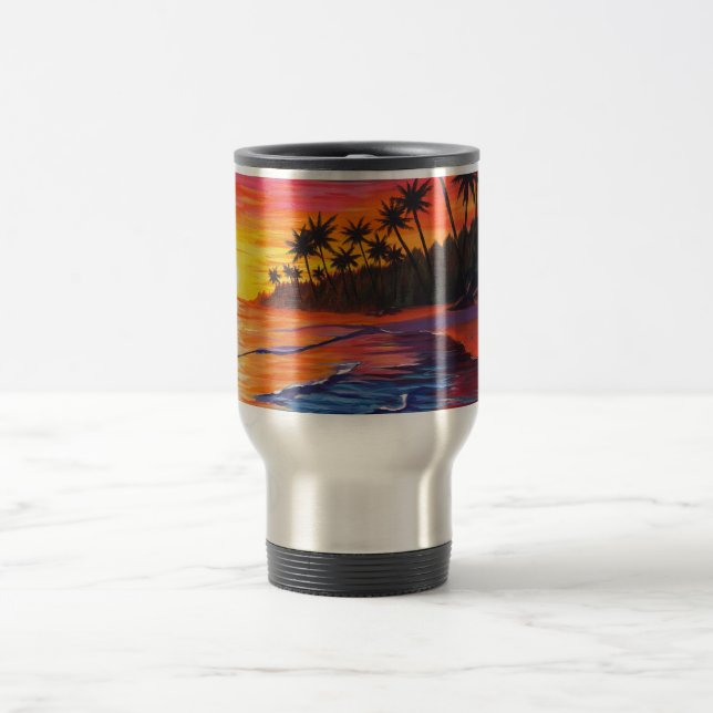 Taza De Viaje Tropical Sunset Mug (Centro)