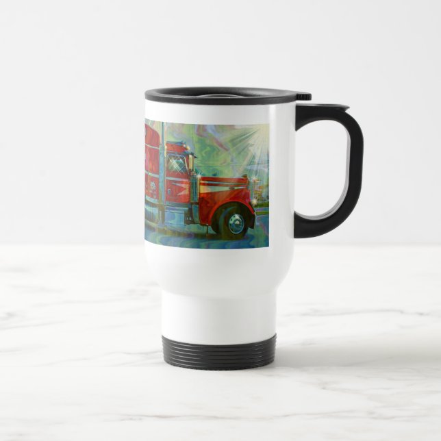 TAZA DE VIAJE TRUCKERS GRANDES TRUCK STOP VIAJE MUG (Derecha)