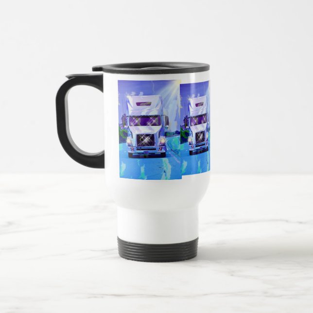 TAZA DE VIAJE TRUCKERS GRANDES TRUCK STOP VIAJE MUGS (Izquierda)