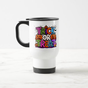 Taza De Viaje TRUCO O TRATAMIENTO Fiesta Cute Halloween Bash