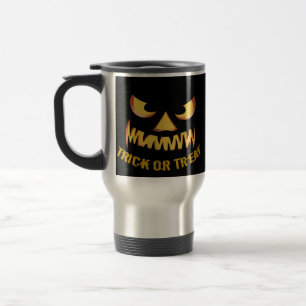 Taza De Viaje Truco o trato con cara de calabaza