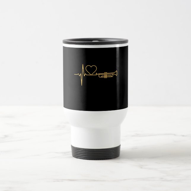 Taza De Viaje Trumpet - Trumpet Heartbeat Gift (Centro)