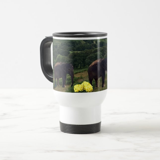Taza De Viaje Trundling Elephants Mug (Anverso izquierdo)