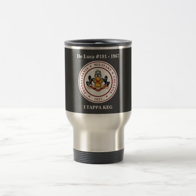 Taza De Viaje + TRVL MUG PERSONALIZADO - wht/blk - Camo Stainles (Centro)