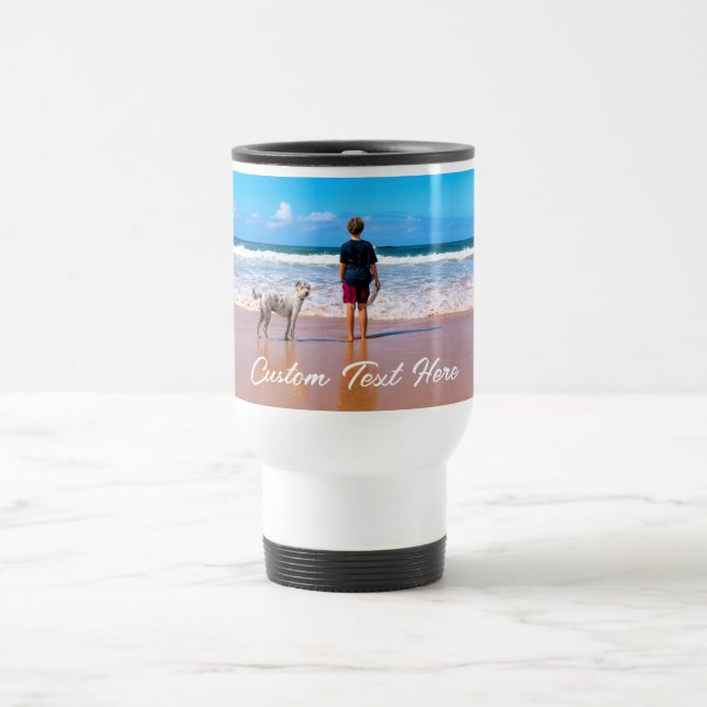 Taza De Viaje Tu regalo de taquilla de viaje fotográfico con tex (Centro)