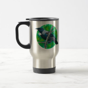 Taza De Viaje Tui de Nueva Zelanda - Pintura en acrílico