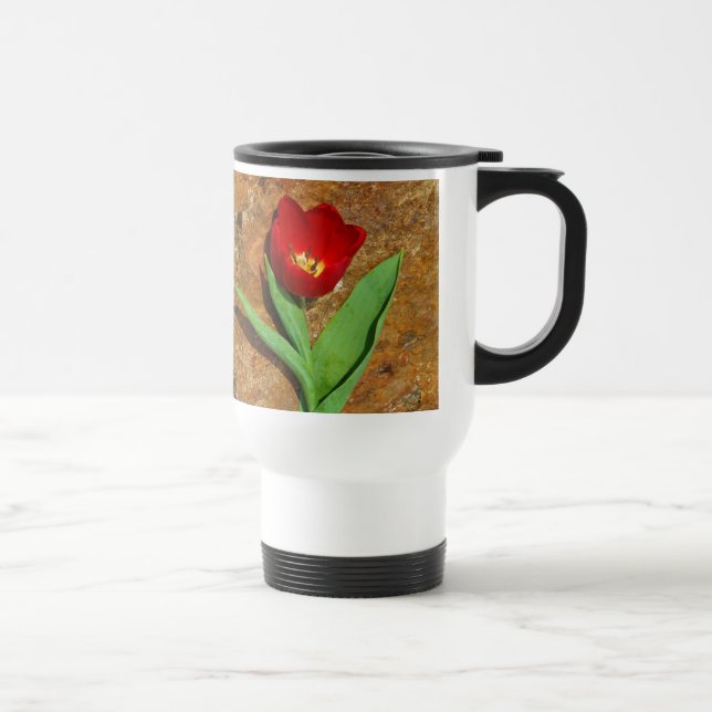 Taza De Viaje Tulipán amarillo y rojo (Derecha)