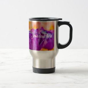 Taza De Viaje Tulipanes Encantadores Púrpura