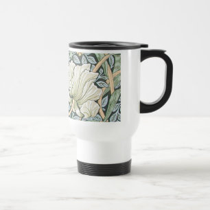 Taza De Viaje Tulipanes Pimpernel Arte Botánico de William Morri
