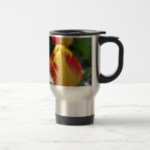 Taza De Viaje tulipanes rojos amarillos