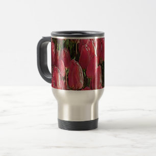 Taza De Viaje Tulipanes rosados de bonito