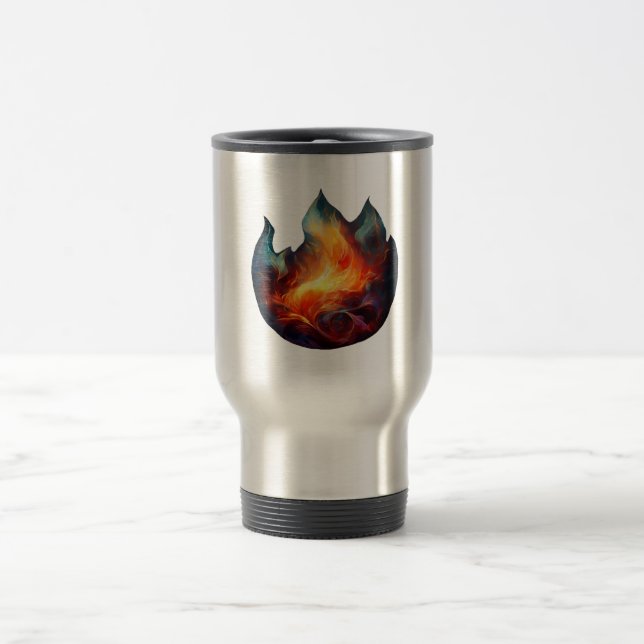Taza De Viaje Tumbler térmico - Pintura de llama (Centro)
