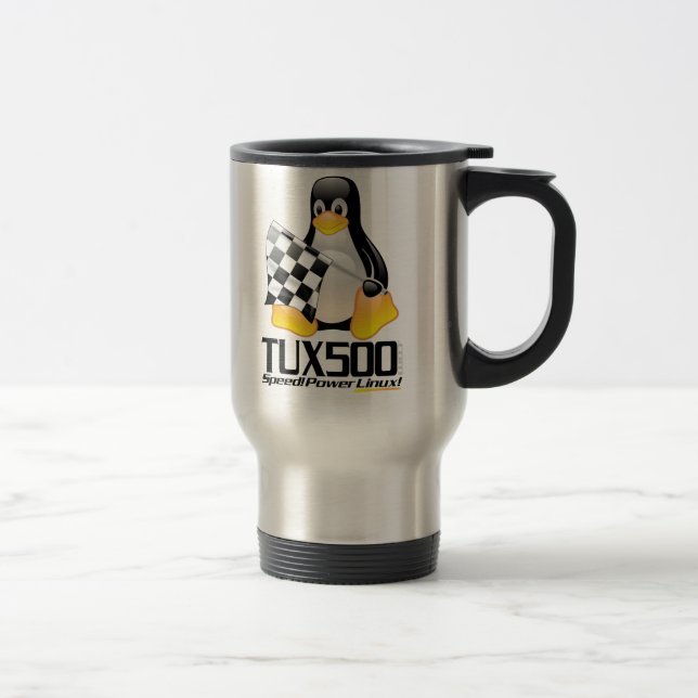 Taza De Viaje Tux500.com inoxidable (Derecha)