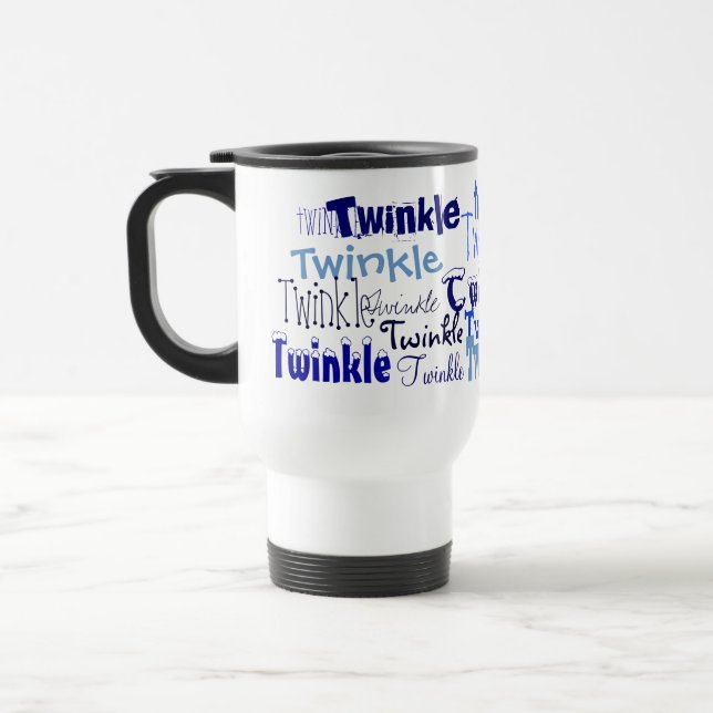 Taza De Viaje Twinkle Holiday Blue Graphics (Izquierda)